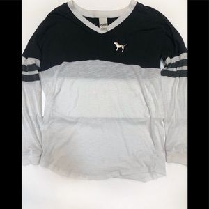 Victoria Secret Pink V neck long sleeve shirt
